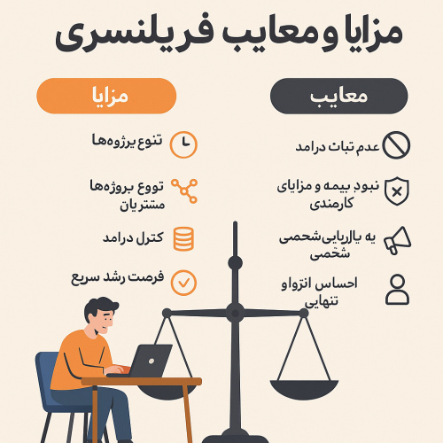 مزایا و معایب فریلنسری