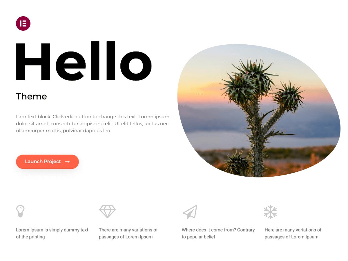 قالب هلو المنتور (Hello Elementor)